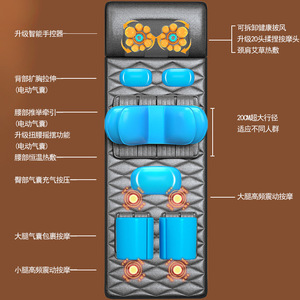 เสื่อนวดอเนกประสงค์อินฟราเรดทำความร้อนคอเอวบรรเทาอาการปวดหลัง USB ชาร์จได้ใช้ในบ้าน - Product Image 3