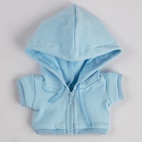 Vêtements de poupée en stock 10/20CM 15CM avec fermetures éclair, pull à capuche, vêtements de poupée en coton, plusieurs couleurs, LOGO personnalisable