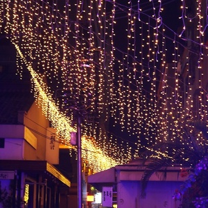 Guirnalda de luces impermeables coloridas para exteriores, cielo estrellado intermitente, tira de hielo, puerta de <span class=keywords><strong>cascada</strong></span>, decoración de techo, iluminación decorativa - Product Image 3