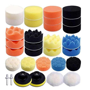 Kit de tampons de polissage en mousse pour voiture de 3 pouces, éponges de lustrage multi-formes et tampons en <span class=keywords><strong>laine</strong></span> avec adaptateur de perceuse M10, ensemble de polissage et cirage automobile - Product Image 1