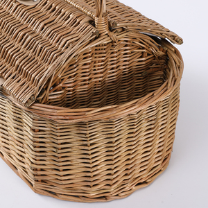 Etiqueta tejida de Picnic de mimbre cesta de almacenamiento de 2 - Product Image 4