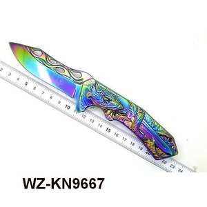 مواد من الستانلس ستيل نوع التخييم بقاء أداة الجيب الطي سكين دائرية للورق - Product Image 4