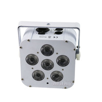 Pro Lights SMART DJ 6-en-1 Sans Fil LED Uplighter 6x18w RGBWA + UV Spots Rechargeable Alimenté Par Batterie DJ 6 Par