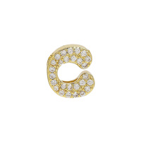 Fournisseur de bijoux en acier inoxydable plaqué or 18 carats, breloques initiales de l'alphabet 26 pouces, pendentif lettre en zircon pour bricolage, vente en gros