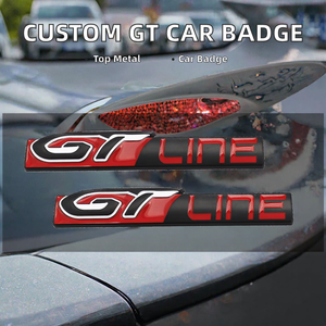 สติกเกอร์โลโก้รถยนต์ GT Line แบบกำหนดเอง ป้ายโลหะสำหรับรถบรรทุก ฟอร์ด F150 เกีย มัสแตง และมอเตอร์ไซค์ - Product Image 2