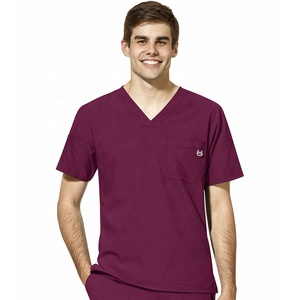 Bon prix Standard hommes col en V à manches courtes hôpital chirurgien médecin gommage uniforme haut - Product Image 3