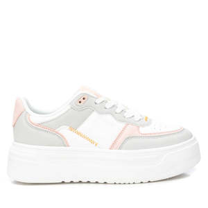 Zapatillas Deportivas Donna Bianco Grigio, Estilo Plataforma, Zapatos de Baloncesto - Product Image 1