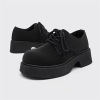 Mocassins plateforme pour hommes, style britannique haut de gamme, noirs, imperméables, antidérapants, respirants, légers, chaussures décontractées