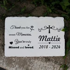 <span class=keywords><strong>Plaque</strong></span> commémorative personnalisée pour animaux de compagnie en <span class=keywords><strong>ardoise</strong></span> gravée avec une citation de douces souvenirs, <span class=keywords><strong>plaque</strong></span> avec motif de croix pour le jardin, cadeau de sympathie pour la perte d'un animal de compagnie - Product Image 4