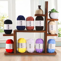 Wholesale 100% Polyester Combed Dyed Fancy Hand Knitting Yarn Import Crochet Tape Yarn for Shoes Bags Sewing Embroidery