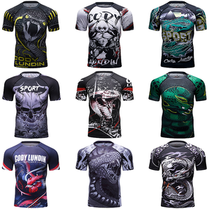 Combinaison de sport respirante personnalisée en Spandex/Nylon à manches longues pour MMA, Boxe, Muay Thai, Kickboxing, Jiu Jitsu, BJJ No Gi - Product Image 1