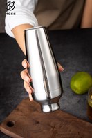 Ensemble de shakers à cocktails de qualité professionnelle, équipement de barman en acier inoxydable, support en bois élégant, revêtement anti-adhésif, vente directe d'usine