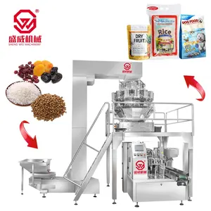 Machine d'emballage à grande vitesse pour sucre, riz, bonbons, chocolat, haricots, dattes, aliments pour chiens, fruits secs