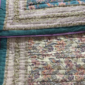 Nouveau haut de gamme de haute qualité à la main Jaipuri Design bloc impression couette coton main bloc imprimé Design ethnique couette pour la décoration intérieure - Product Image 1