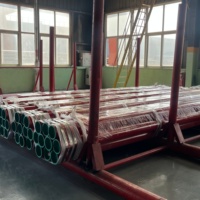 Tuyau en acier pour sprinkler anti-incendie peint en rouge, norme ASTM A795 Grade B, tube rond ERW pour la lutte contre l'incendie