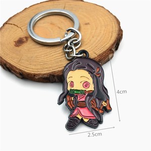 Porte-clés de l'anime <span class=keywords><strong>Demon</strong></span> <span class=keywords><strong>Slayer</strong></span> kimetsu no yaiba, nouveau bijou en métal de haute qualité, avec logo figurine, en émail, - Product Image 5