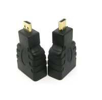 Adaptateur convertisseur de prise HDMI vers Mini HDMI vers Micro HDMI HD Or Extension pour HDTV Tablette Caméra