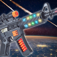 Pistolet électrique pour enfants M16 avec son, lumière, vibration, fonctionne sur piles, jeu de tir pour garçons, jouet de simulation, cadeau