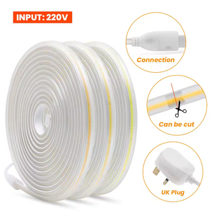 Tira de luz LED COB súper brillante AC220V blanco cálido 3000K de 8mm para exteriores, impermeable IP65 - Product Image 3