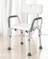 Chaise de douche pour personnes âgées, fauteuil pour femmes enceintes, hauteur réglable, en alliage d'aluminium, antidérapant, aides à la réadaptation et à la thérapie