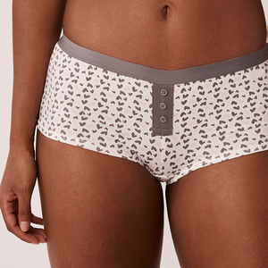 <span class=keywords><strong>Slip</strong></span> da <span class=keywords><strong>donna</strong></span> personalizzati con stampa a cuore, a vita media, elasticizzati, con bottoni decorativi frontali - Product Image 3