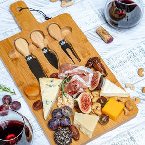Plateau de service à fromage multifonctionnel magnétique avec couteau à charcuterie et manche en bois - Product Image 4
