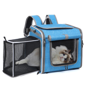 Оптовая продажа от производителя: портативная расширяемая сумка-переноска для кошек, велосипедная сумка для животных, дорожная сумка-переноска для путешествий - Product Image 3
