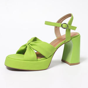 Sandalias de tacón alto con correa, estilo versátil, punta abierta y tacón delgado para mujer - Product Image 1