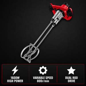 Mezcladora Eléctrica Industrial <span class=keywords><strong>de</strong></span> Doble Varilla <span class=keywords><strong>de</strong></span> 1600W, Velocidad Variable, Certificación CE, Soporte OEM, <span class=keywords><strong>Agitador</strong></span> <span class=keywords><strong>de</strong></span> Mortero, <span class=keywords><strong>Cemento</strong></span> y Masilla - Product Image 1