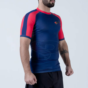Articles en stock au détail de haute qualité Offre Spéciale manches courtes Rash Guards Spandex MMA Rash Guard pour hommes - Product Image 4