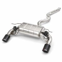 Échappement Cat-Back à Double Valve et Silencieux Unique pour BMW 440i B58 3.0T 2017, Compatible F32 F33 F36, Embouts en Carbone T304, Kit Télécommandé