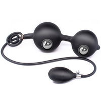 Plug anal gonflable en silicone liquide perlé pour hommes et femmes, dilatateur anal portable, jouet sexuel pour adultes