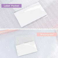 Pochette de classement A4 transparente en PVC maillé imperméable avec fermeture éclair pour bureau et étudiants, personnalisable avec logo