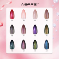 AIERFEI prêt à expédier 2024 plus récent oeil de chat doré presse sur les ongles forme d'amande ongles conseils OEM marque privée ongles en acrylique