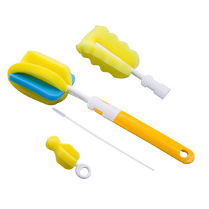Ensemble de brosses à biberons avec tête en éponge, manche long, nettoyeur de tétines pour le nettoyage des biberons pour bébés - Product Image 5
