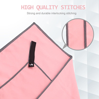 Serviette de sport en microfibre suédée pour activités de plein air, fitness et voyage, séchage rapide, haute absorption, couleur unie, logo personnalisé, pour adulte, pour la gym