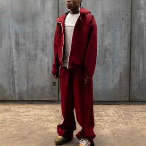 Custom Zipper <strong>Nylon</strong> <strong>Jogger</strong> Baggy Running Soft Shell Track Suit Jacket and <strong>Jogger</strong> Pant Set Waterproof Windbreaker Tracksuits Men - Product Image 2