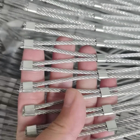 Maille de corde tressée flexible en acier inoxydable 304 316 316L avec trous diamantés de 30 mm x 30 mm