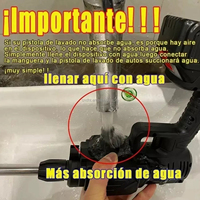 Pistola de Lavado a Presión Inalámbrica, Pistola de Agua Recargable Portátil para Limpieza de Autos y Jardines