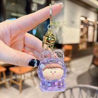 Mignonne dame sac breloques voiture porte-clés porte-clés breloque labubu sac breloques bricolage accessoires pour les filles en gros