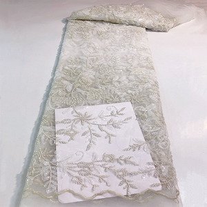 Kain Gaun Prom Renda Bordir Tabung Manik Jala Payet Kristal Berkilau Yang Indah dan Indah - Product Image 2