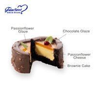 Pasteles de brownie congelados postre de Brownie de chocolate congelado postres kuchen congelados barra de chocolate congelado galletas de uva verde galletas