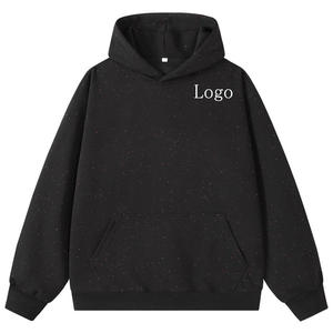 Sudaderas con capucha personalizadas azul al por mayor de espuma de gran tamaño de algodón Graffiti inspirado logotipos calidad peso pesado Puff impresión Sudadera con capucha - Product Image 5