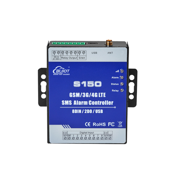 BLIIOT GSM 4G SMS Alarm Controller S150 for Temperature signal and power failure monitoring of dry contacts in poultry houses