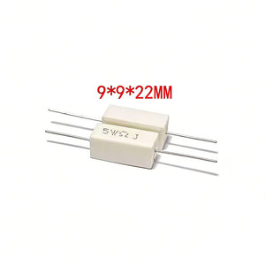 10 résistances en ciment 5W 5% de 0,1 à 10K ohms (0,1R, 0,5R, 1R, 10R, 100R, 0,22, 0,33, 0,5, 1, 2, 5, 8, 10, 15, 20, 25, 30, 100, 1K, 10K ohms) - Product Image 1