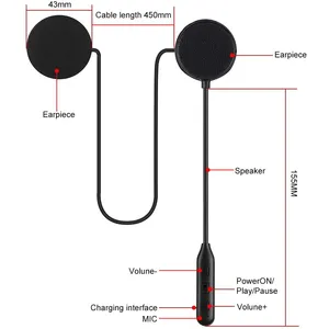 ヘッドフォン自転車イヤホンオートバイヘッドフォンモーターヘルメットBluetooth5.3ヘッドセットオートバイマイク