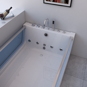 อ่างจากุซซี่ทันสมัย อ่างสปาในร่ม พร้อมระบบนวดด้วยน้ำวน สำหรับ 2 คน รูปทรงสี่เหลี่ยมผืนผ้า เป็นมิตรกับสิ่งแวดล้อม - Product Image 4