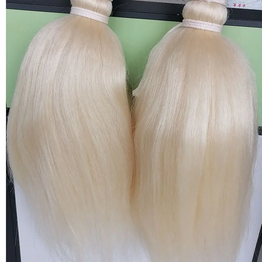 बालों के विस्तार और विग के लिए 100% याक बाल काले और सफेद रंग 15 सेमी-40 सेमी