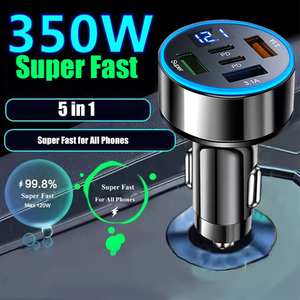 <span class=keywords><strong>Chargeur</strong></span> de voiture USB à charge rapide Type C, adaptateur multi-ports <span class=keywords><strong>5</strong></span> en 1 avec voltmètre pour <span class=keywords><strong>iPhone</strong></span>, produits tendance 2026, nouveautés - Product Image 2