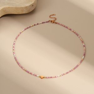 Collar de Moda con Cuentas de Imitación de Perlas Cristianas, Chapado en Oro de 18K, Acero Inoxidable, Colorido, para Mujer, para Fiestas y Uso Diario - Product Image 4